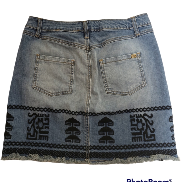 Stetson Aztec Jean Skirt - Picture 2 of 6